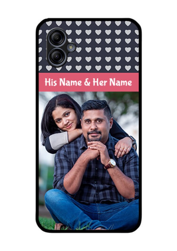 Galaxy M04 Custom Glass Mobile Case - Love Symbols Design
