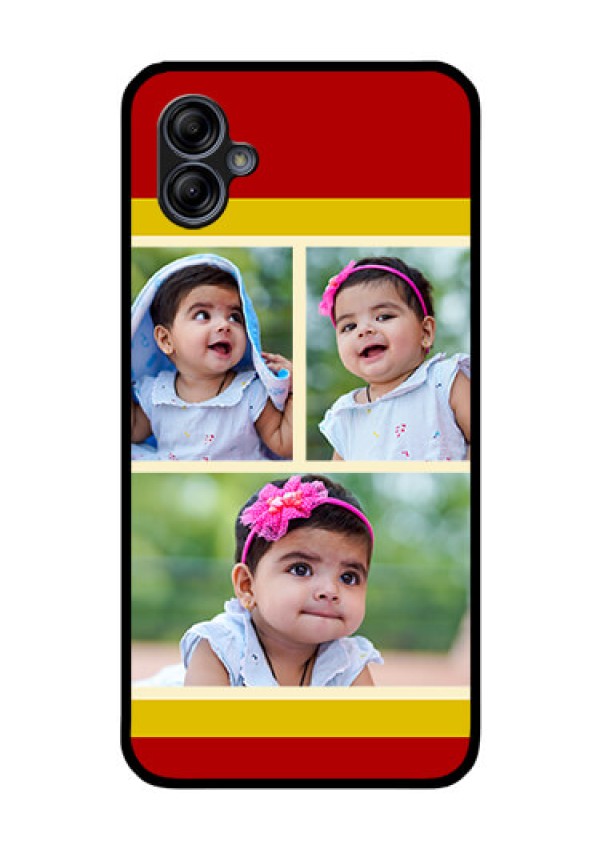 Galaxy M04 Custom Glass Mobile Case - Multiple Pic Upload Design