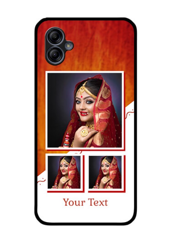 Galaxy M04 Custom Glass Phone Case - Wedding Memories Design