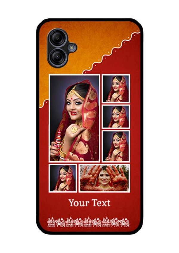 Galaxy M04 Personalized Glass Phone Case - Wedding Pic Upload Design