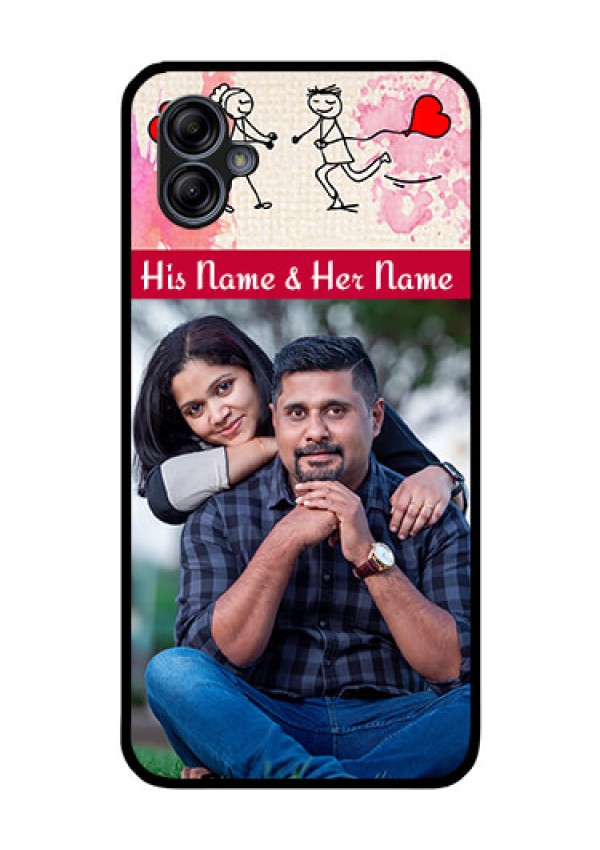 Galaxy M04 Photo Printing on Glass Case - You and Me Case Design
