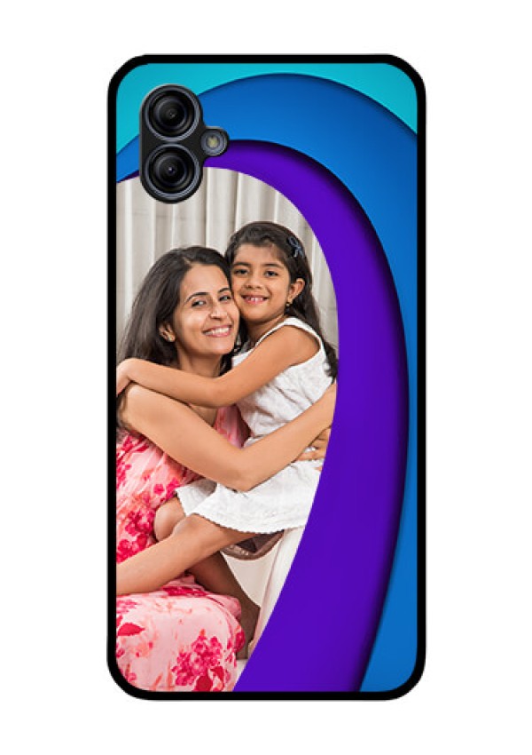 Galaxy M04 Photo Printing on Glass Case - Simple Pattern Design