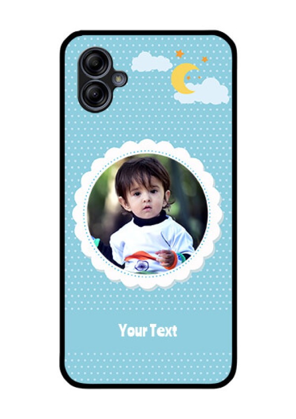 Galaxy M04 Personalised Glass Phone Case - Violet Pattern Design