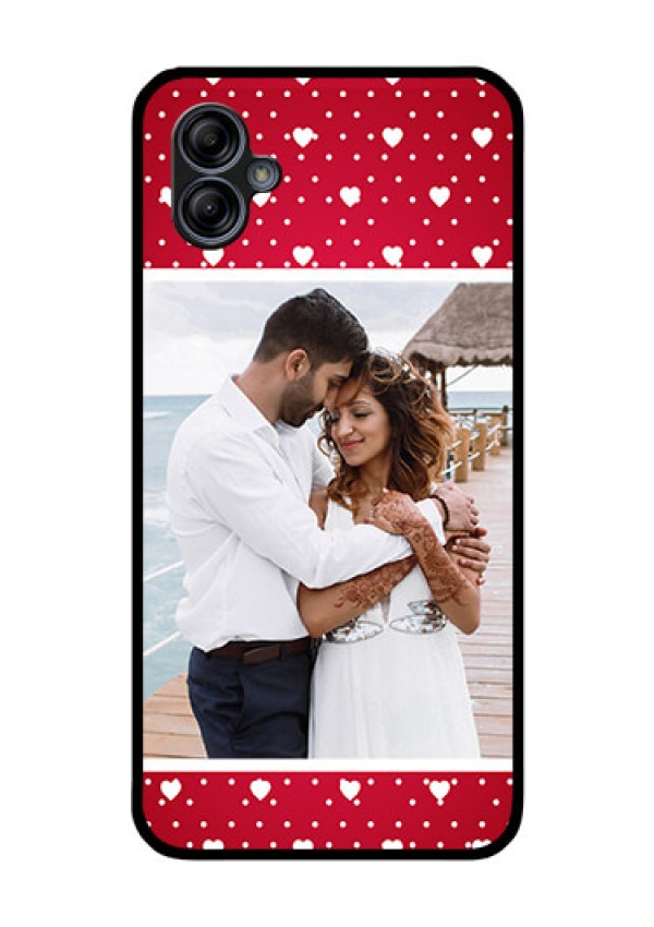 Galaxy M04 Photo Printing on Glass Case - Hearts Mobile Case Design