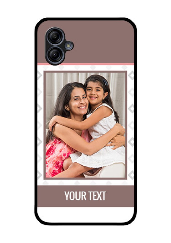 Galaxy M04 Photo Printing on Glass Case - Simple Diamond Design