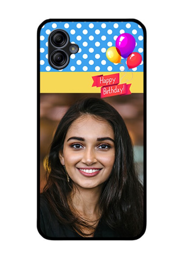 Galaxy M04 Custom Glass Mobile Case - Happy Birthday Design