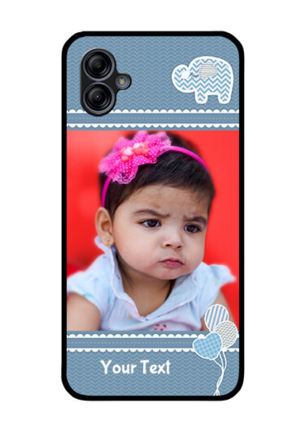 Galaxy M04 Photo Printing on Glass Case - with Kids Pattern Design