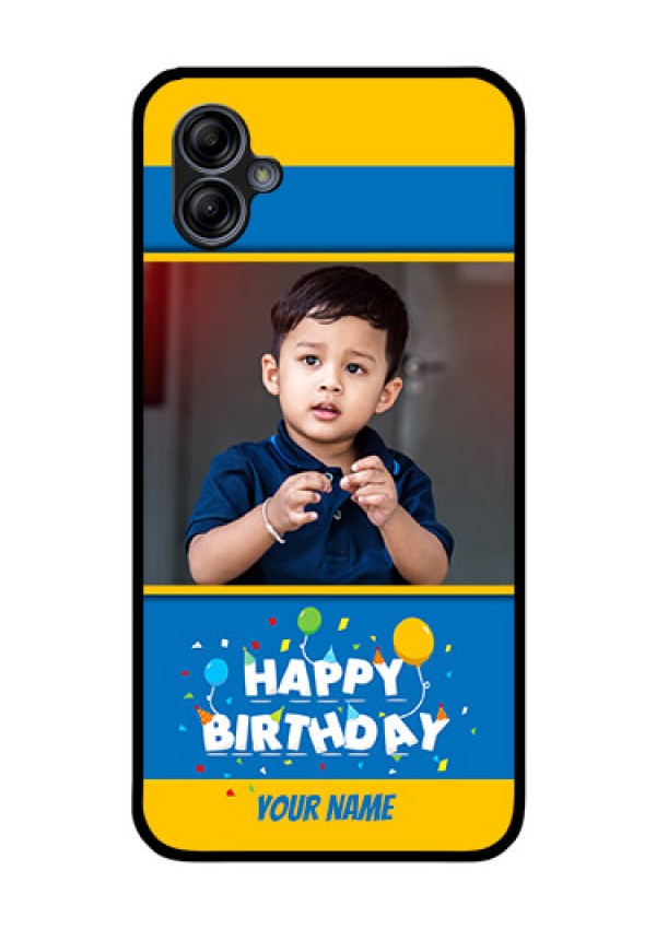 Galaxy M04 Custom Glass Mobile Case - Birthday Wishes Design