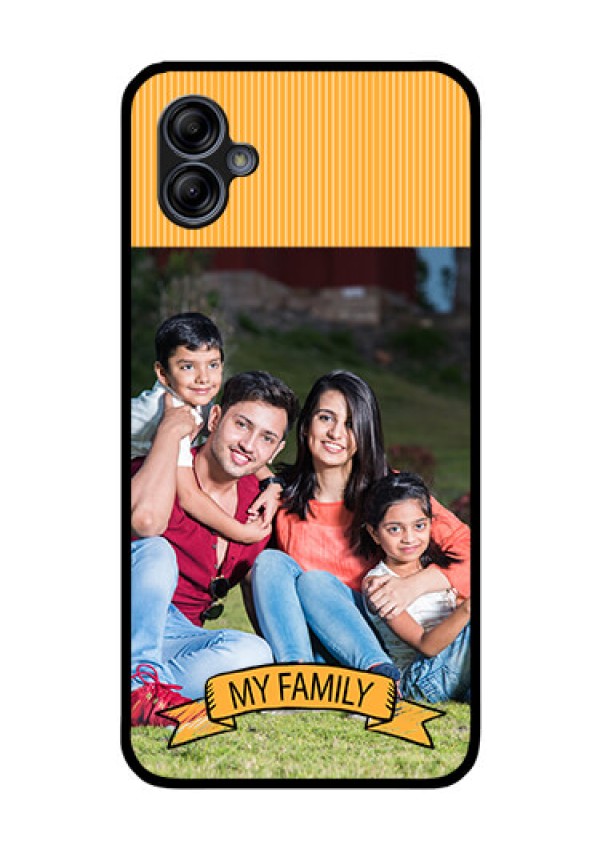 Galaxy M04 Custom Glass Phone Case - My Family Design