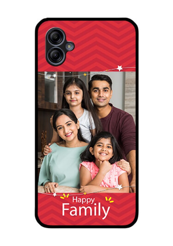 Galaxy M04 Personalized Glass Phone Case - Happy Family Design
