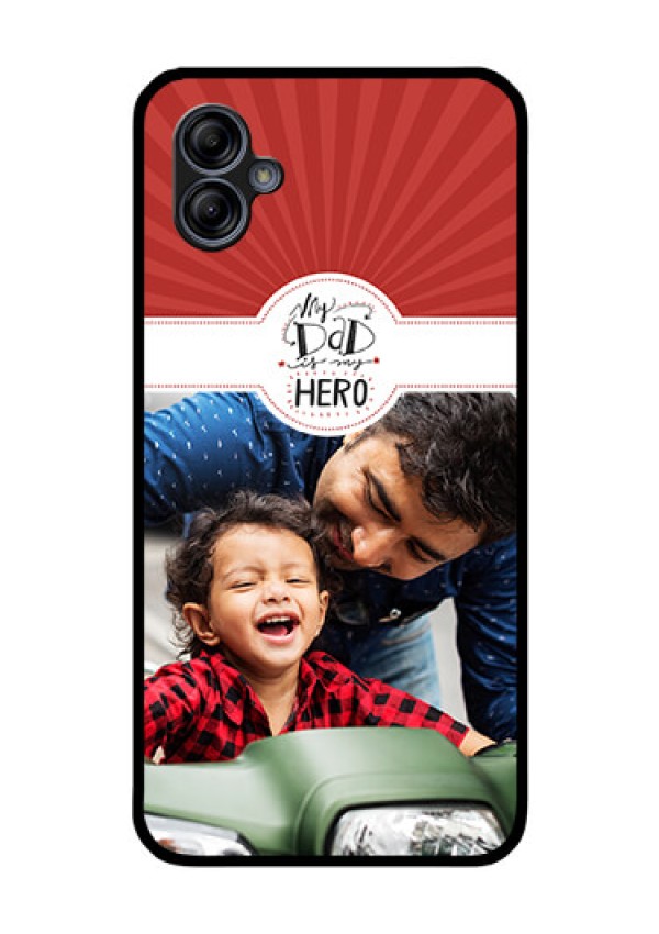 Galaxy M04 Photo Printing on Glass Case - My Dad Hero Design