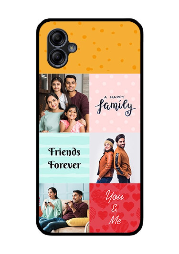Galaxy M04 Personalized Glass Phone Case - Images with Quotes Design