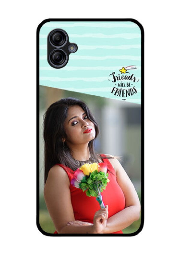 Galaxy M04 Custom Glass Phone Case - Friends Picture Icon Design