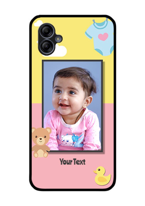 Galaxy M04 Photo Printing on Glass Case - Kids 2 Color Design