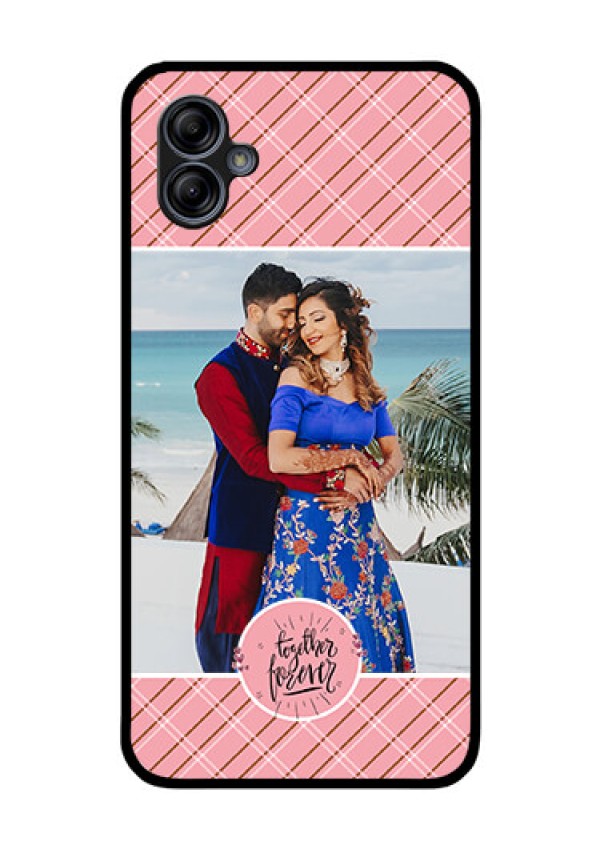 Galaxy M04 Personalized Glass Phone Case - Together Forever Design