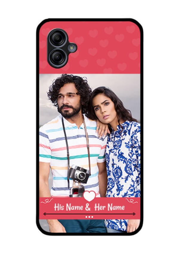 Galaxy M04 Photo Printing on Glass Case - Simple Love Design