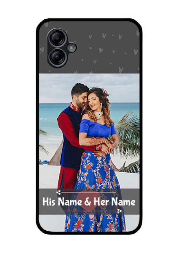 Galaxy M04 Custom Glass Mobile Case - Buy Love Design with Photo Online