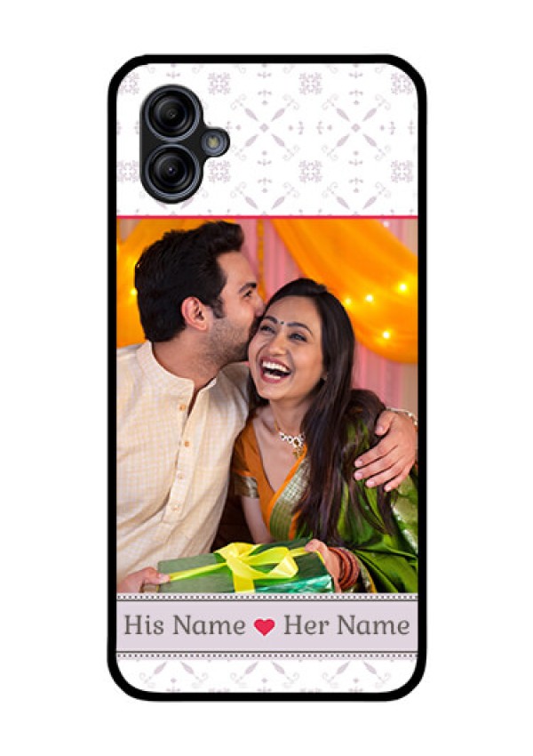 Galaxy M04 Custom Glass Mobile Case - with Photo and Ethnic Design