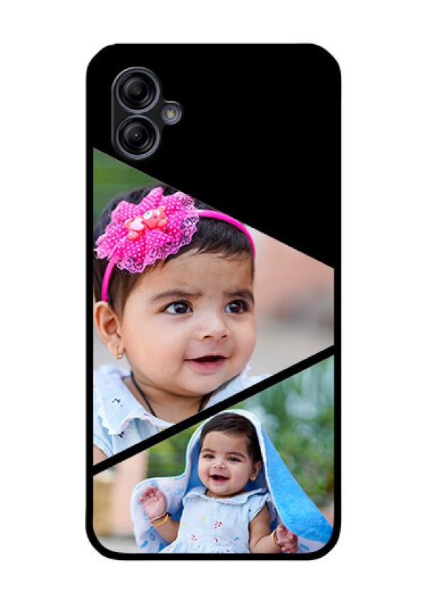 Galaxy M04 Custom Glass Phone Case - Semi Cut Design