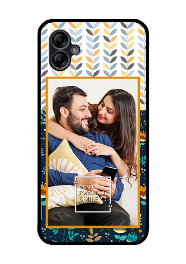 Galaxy M04 Custom Glass Mobile Case - Pattern Design