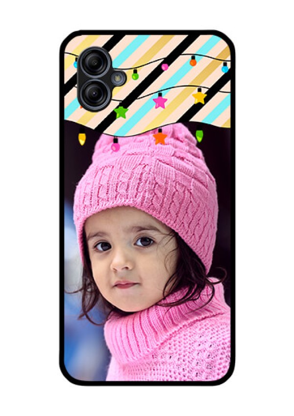 Galaxy M04 Custom Glass Mobile Case - Lights Hanging Design