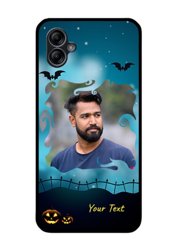 Galaxy M04 Custom Glass Phone Case - Halloween frame design