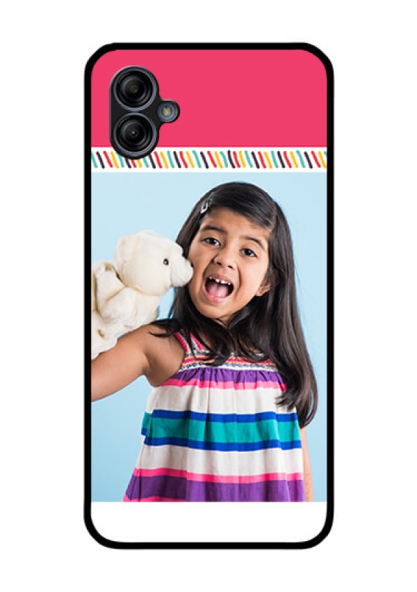 Galaxy M04 Personalized Glass Phone Case - Line art design