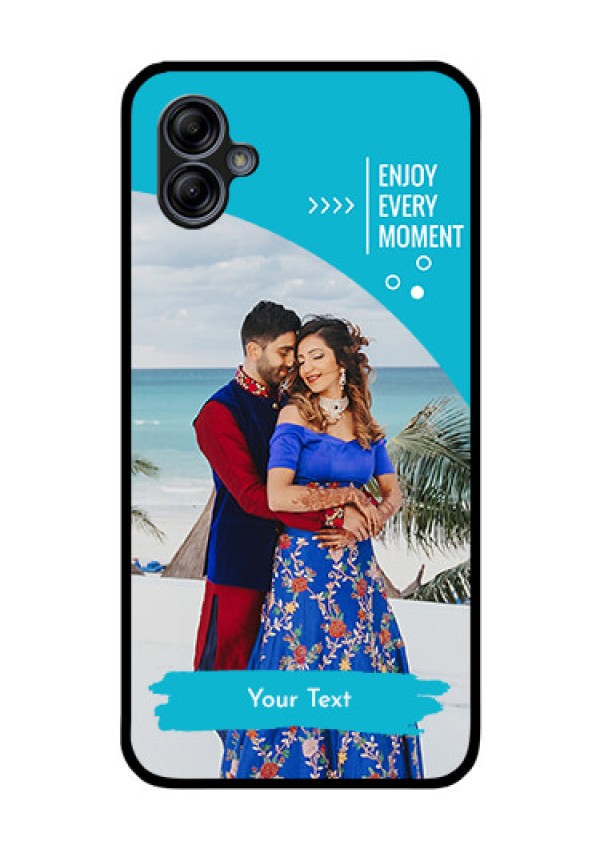 Galaxy M04 Custom Glass Mobile Case - Happy Moment Design