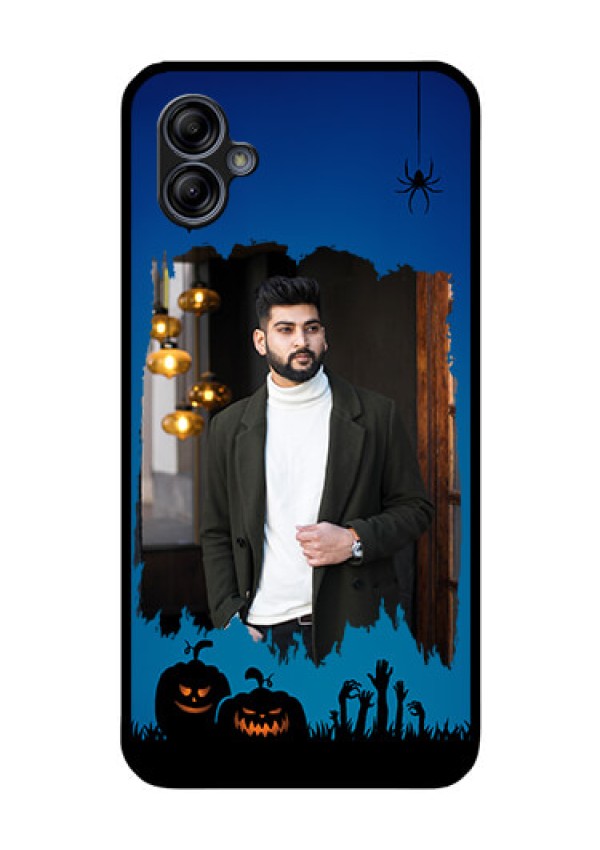 Galaxy M04 Photo Printing on Glass Case - with pro Halloween design