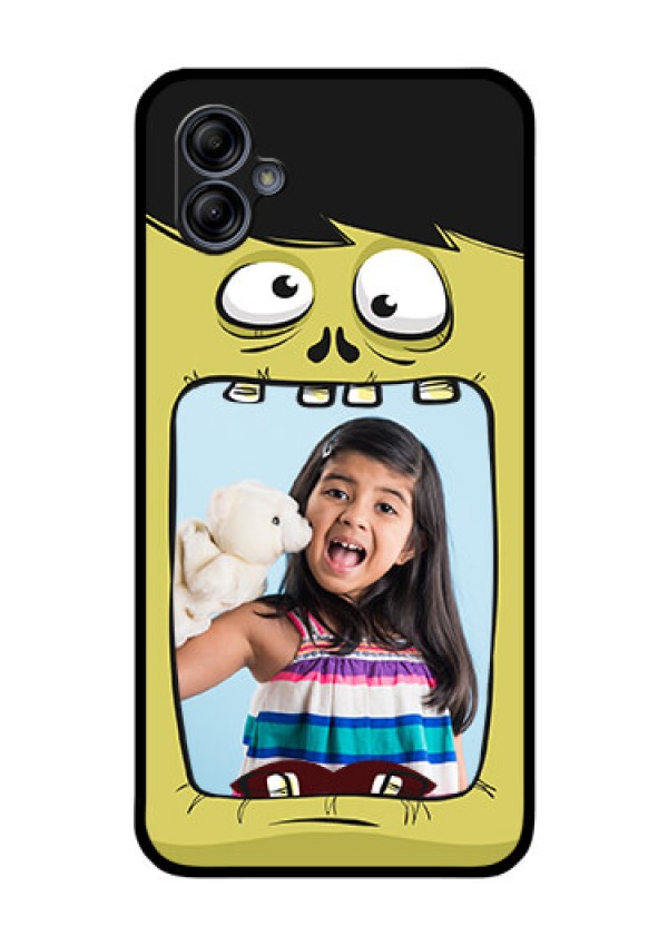 Galaxy M04 Personalized Glass Phone Case - Cartoon monster back case Design