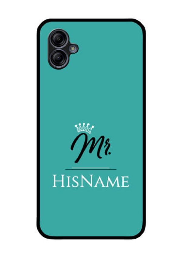Galaxy M04 Custom Glass Phone Case Mr with Name