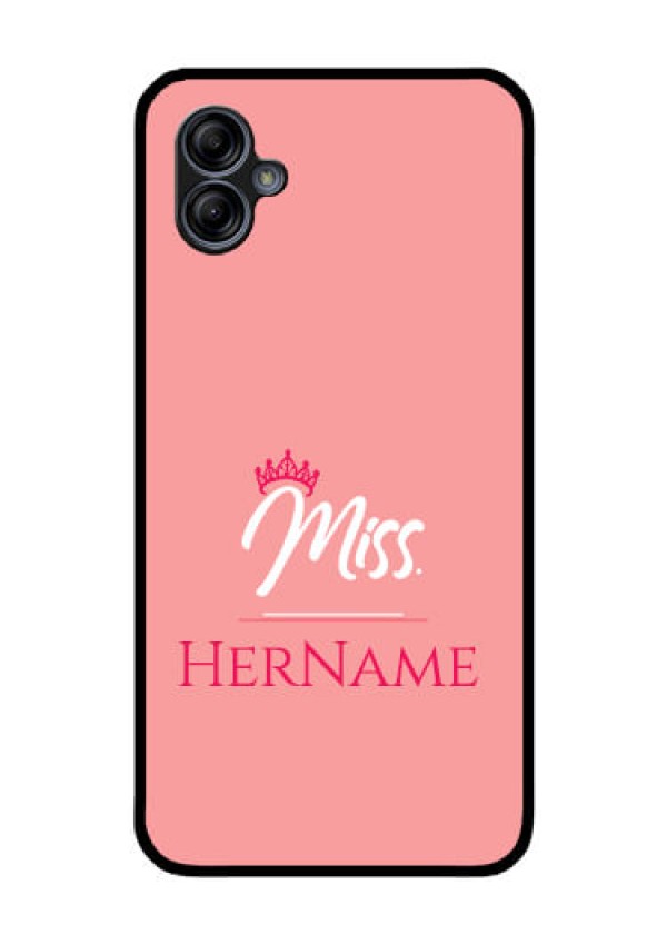 Galaxy M04 Custom Glass Phone Case Mrs with Name