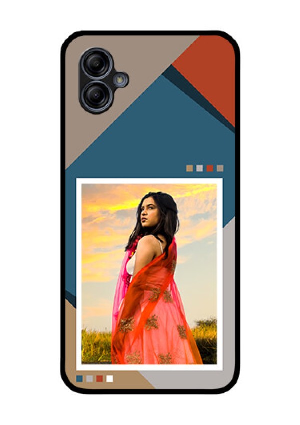 Galaxy M04 Personalized Glass Phone Case - Retro color pallet Design
