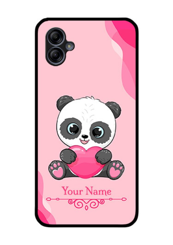 Galaxy M04 Custom Glass Mobile Case - Cute Panda Design