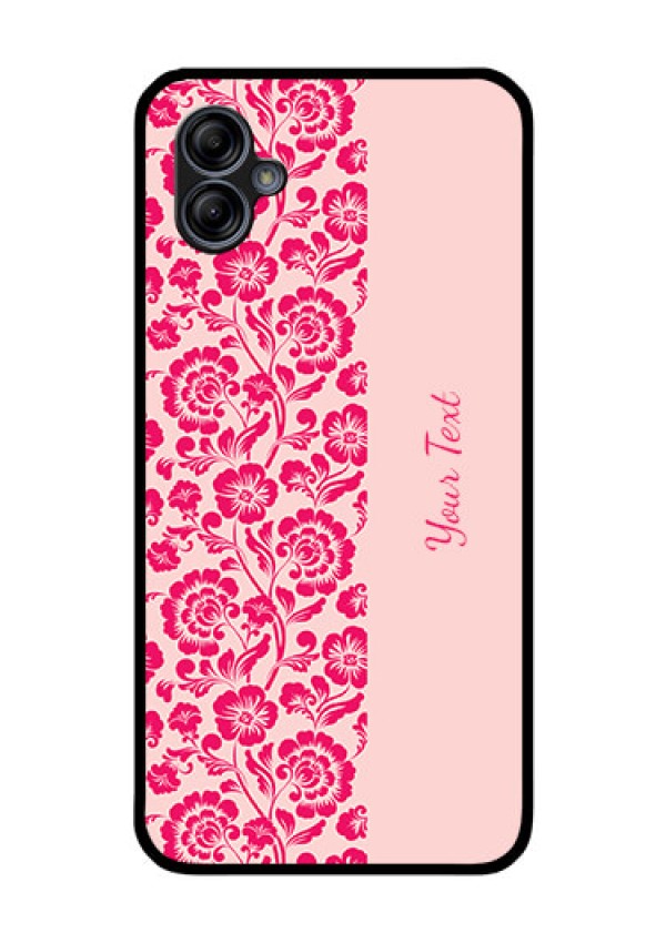 Galaxy M04 Custom Glass Phone Case - Attractive Floral Pattern Design
