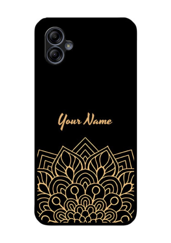 Galaxy M04 Custom Glass Phone Case - Golden mandala Design