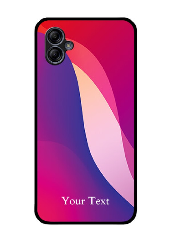 Galaxy M04 Personalized Glass Phone Case - Digital abstract Overlap Design
