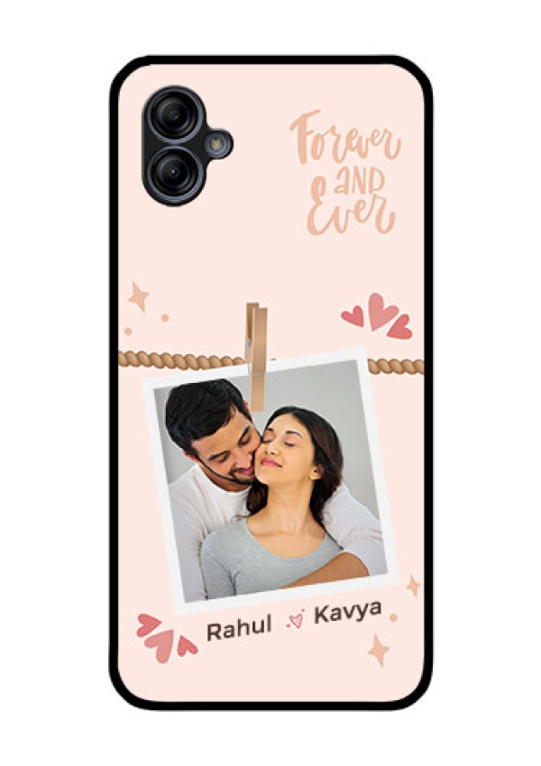 Galaxy M04 Custom Glass Phone Case - Forever and ever love Design