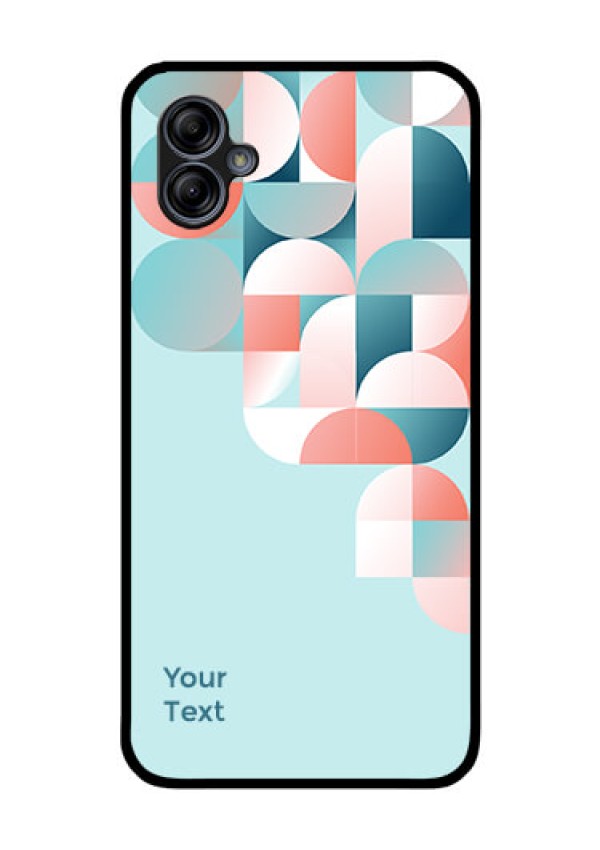 Galaxy M04 Custom Glass Phone Case - Stylish Semi-circle Pattern Design
