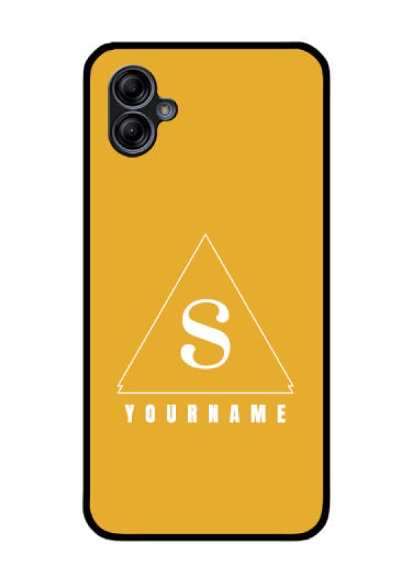 Galaxy M04 Personalized Glass Phone Case - simple triangle Design