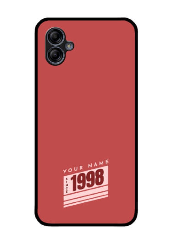 Galaxy M04 Custom Glass Phone Case - Red custom year of birth Design