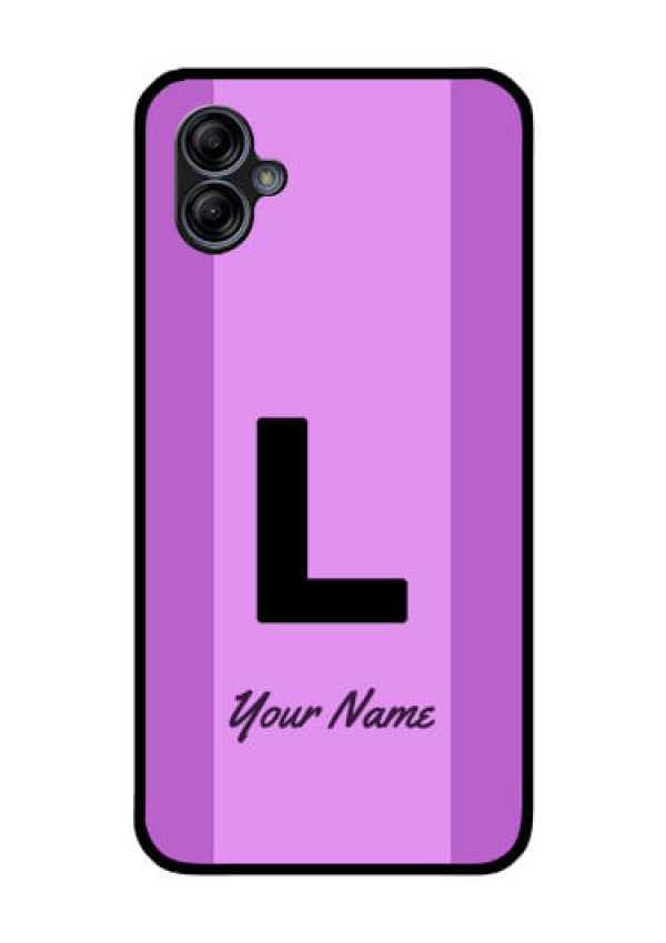 Galaxy M04 Custom Glass Phone Case - Tricolor custom text Design