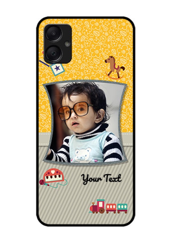 Galaxy M05 Custom Glass Phone Case - Baby Picture Upload Design