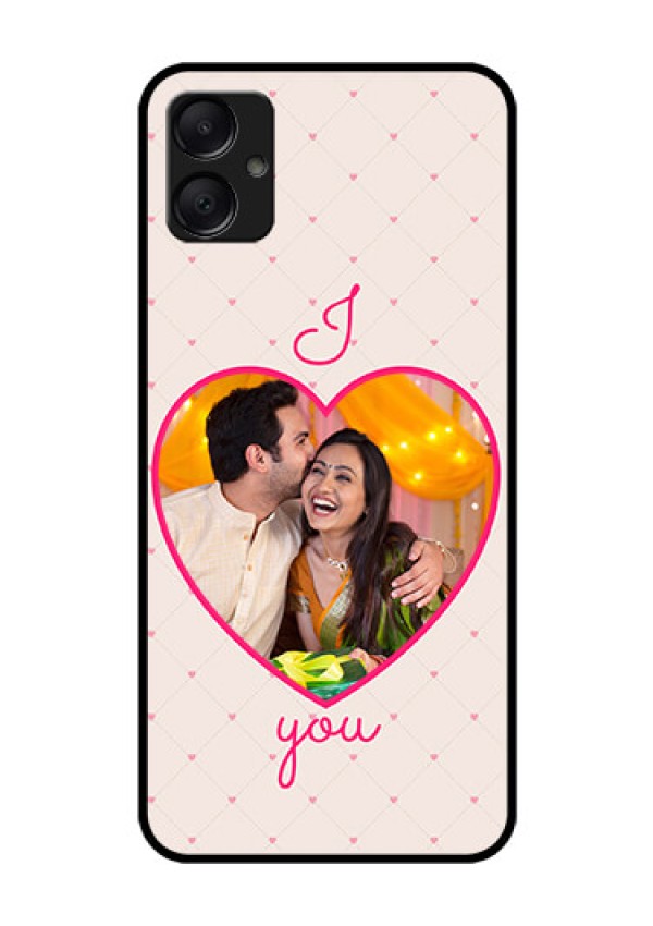 Galaxy M05 Custom Glass Phone Case - Heart Shape Design