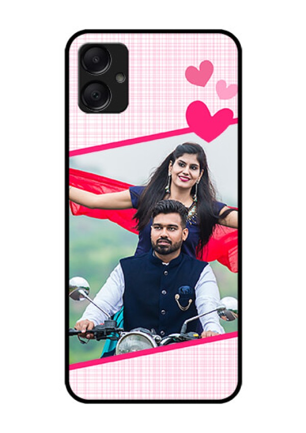 Galaxy M05 Custom Glass Phone Case - Love Shape Heart Design