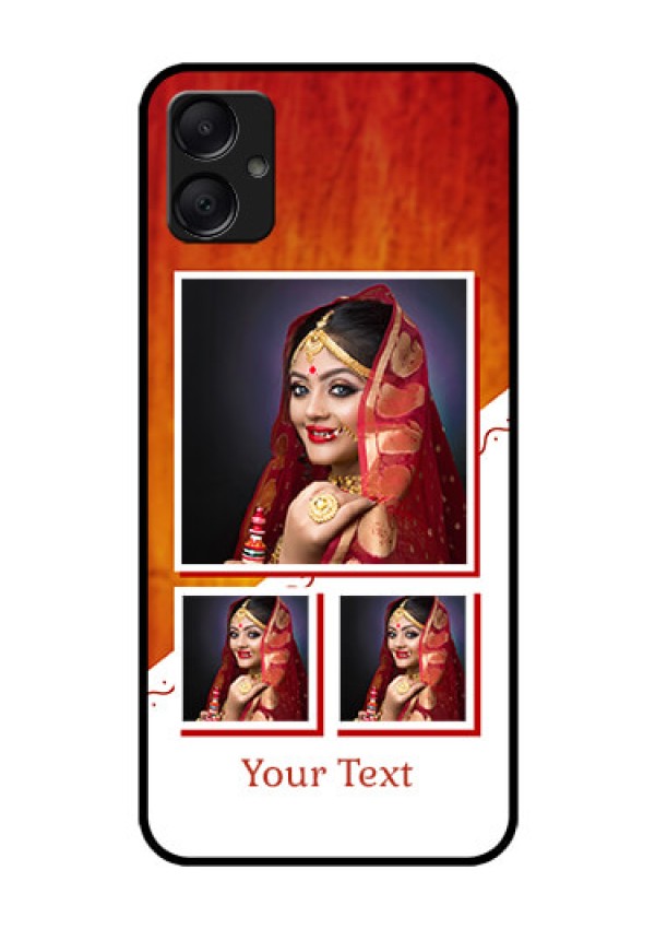 Galaxy M05 Custom Glass Phone Case - Wedding Memories Design