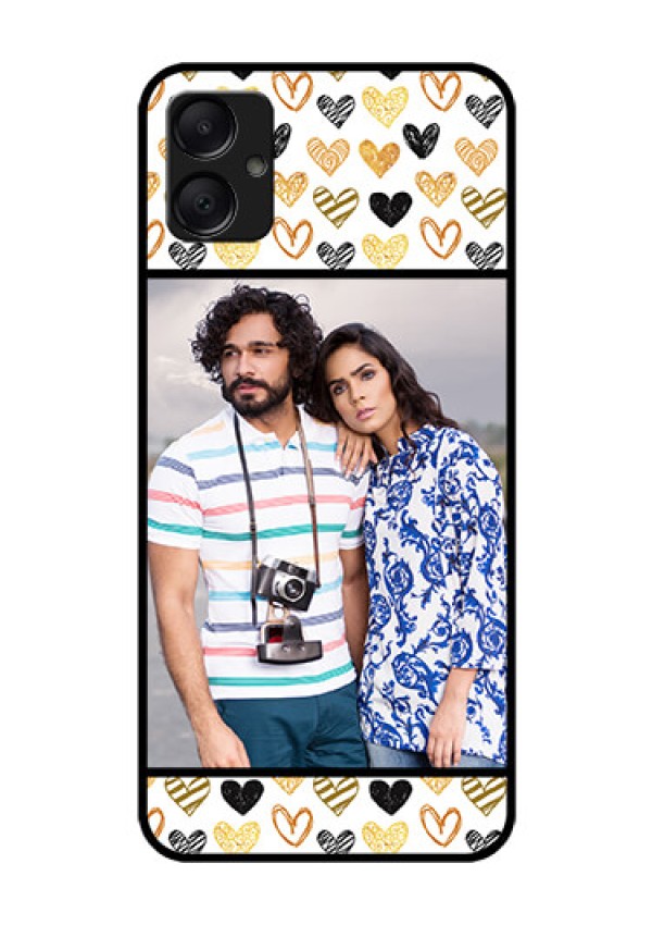 Galaxy M05 Custom Glass Phone Case - Love Symbol Design