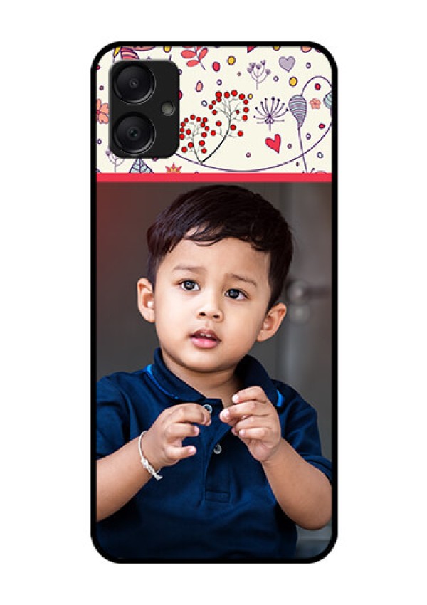 Galaxy M05 Custom Glass Phone Case - Premium Floral Design