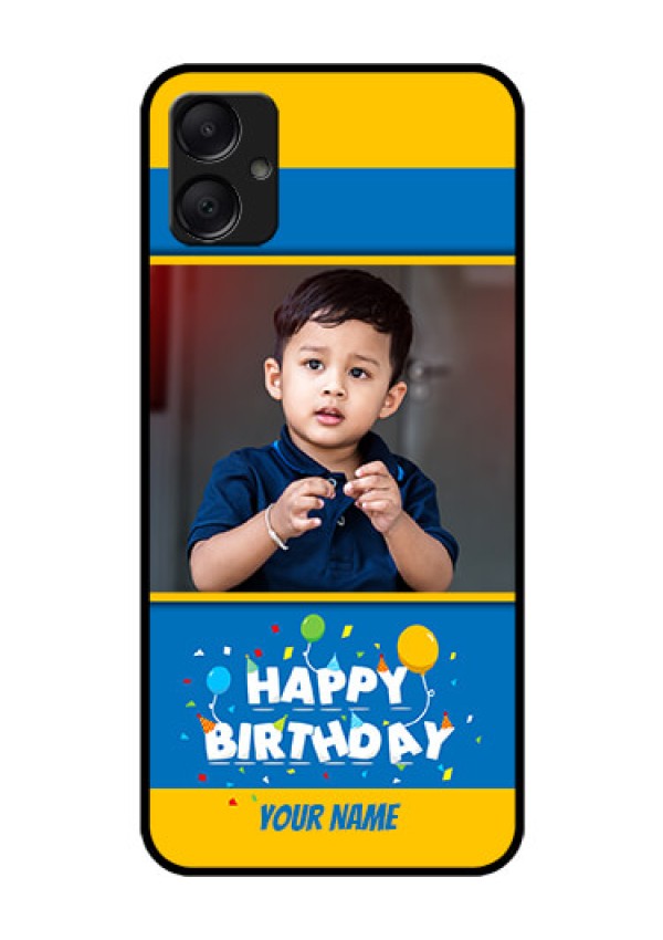 Galaxy M05 Custom Glass Phone Case - Birthday Wishes Design