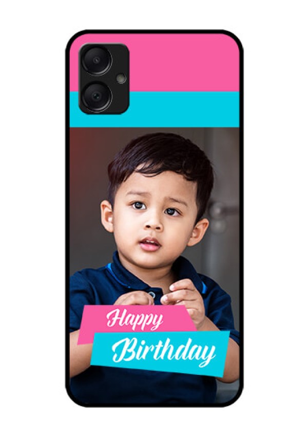 Galaxy M05 Custom Glass Phone Case - Image Holder With 2 Color Design